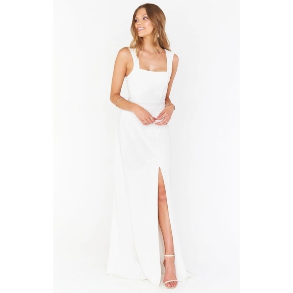 Show Me Your Mumu Paris Gown White Stretch M - Picture 3 of 7